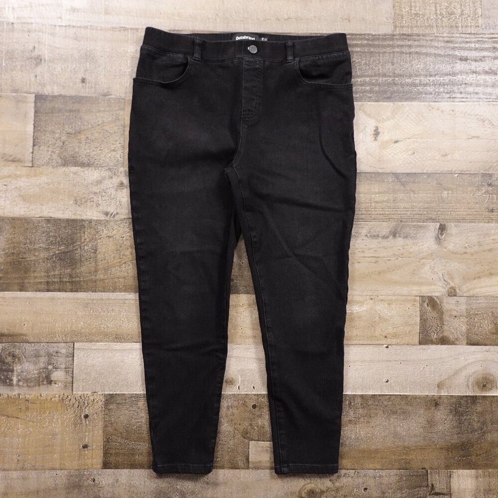 Betabrand Skinny Crop Jeans Women’s M short Petite Black Pull-On‎ 23 Inseam